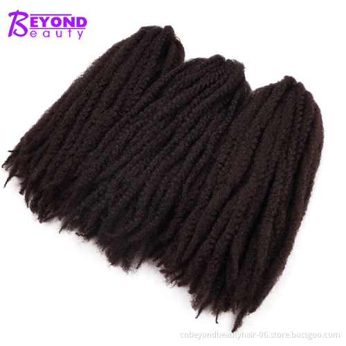 aliexpress wholesale 18 inch Synthetic Marley Braids Soft Fluffy Afro Kinky Curly Twist Braiding Hair Crochet Braids